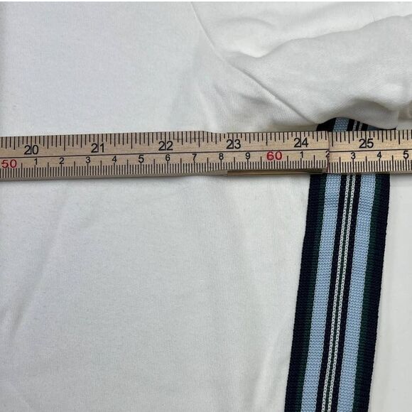 New Michael Kors Men US XXL White T-Shirt Classic Striped Short Sleeve Polo  - Picture 6 of 8